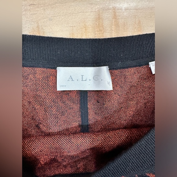 ALC Ellwood brown leopard print wool blend stretch knit skirt - Picture 8 of 10